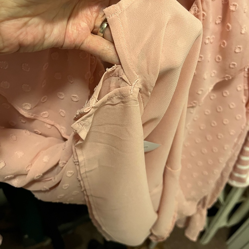 Loft Ruffled V-Neck Blouse - Picture 3 of 4